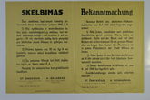 Skelbimas apie žydų skiriamojo ženklo nešiojimo privalumą Vilnius, 1941m.