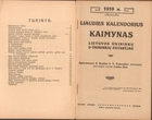 Kaimynas: liaudies kalendorius. 1919