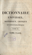 Dictionnaire universel, historique, critique, et bibliographique