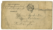 Laiškas iš Čikagos. Voko pusė su adresais. 1933 m.