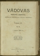 Vadovas, 1909-07-01, Nr. 11