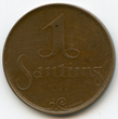 Latvija. 1 santimas, 1922 m.