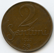 Latvija. 2 santimai, 1922 m.