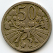 Čekoslovakija, 50 halerių, 1921 m.