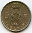 Belgijos karalystė, 5 frankai, 1950 m.
