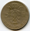 Belgijos karalystė, 5 frankai, 1962 m.
