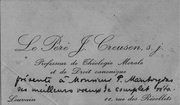 Vizitinė kortelė Le Piere J. Breusen, s. j.