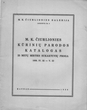 M. K. Čiurlionies kūrinių parodos katalogas