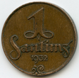 Latvija. 1 santimas, 1932 m.