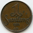Latvija. 1 santimas, 1928 m.
