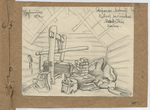 Pagrindo lapas su Antano Stepono kalvės interjero piešiniu, p. 123