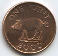 Bermuda, Jungtinė Karalystė, 1 centas, 2000 m.