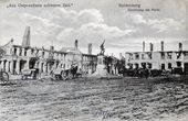 O. Cygleris. Neidenburgo griuvėsiai prie turgavietės, 1914 m. Atviruko aversas