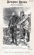 Atvirukas-karikatūra. Vokietijos kaizerio Vilhelmo II ir Belgijos karaliaus Alberto pokalbis. 1914 m. Aversas