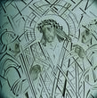 Freska-sgrafitas, _Kryžiaus Kelias XIVst._, X stoties fragmentas 1992-1998m. Nijolė Vilutytė (fot. 2000m. Vidas Dulkė)