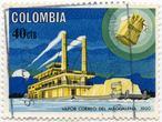 Kolumbijos pašto ženklas „Vapor correo del Magdalena, 1900“