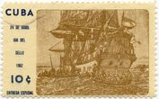 Kubos specialaus pristatymo pašto ženklas „Galleon correo del siglo XVIII“