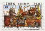 Kubos pašto ženklas „Astilleros de „Cárdenas“ y „Chullima“