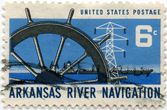 JAV pašto ženklas „Arkansas River Navigation“