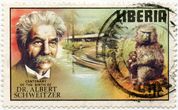 Liberijos pašto ženklas „Centenary of the Birth of dr. Albert Schweitzer“