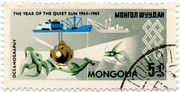 Mongolijos oro pašto ženklas „Oceanography“