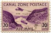 Panamos kanalo zonos (JAV) 20 centų oro pašto ženklas
