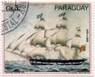 Paragvajaus pašto ženklas „La Fragata „Cuxhaven“