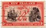 Naujosios Zelandijos pašto ženklas „Cook's Re-Discovery of New Zealand 1769“