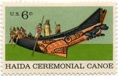 JAV pašto ženklas „Haida ceremonial canoe“