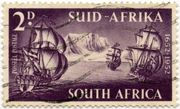 Pietų Afrikos Respublikos 2 pensų proginis pašto ženklas