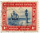 Pietvakarių Afrikos 1 penso standartinis pašto ženklas