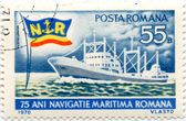 Rumunijos pašto ženklas „75 ani navigatie maritima Romana“