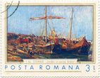 Rumunijos pašto ženklas „Corăbii in portul Brăila“