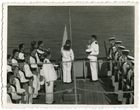 Vėliavos nuleidimo/pakėlimo ceremonija karo laive „Prezidentas Smetona“