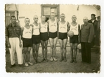 Kamyšlago [Omsko sr., Rusija] politinių kalinių lietuvių krepšinio komanda „Žalgiris“ [1954]