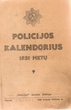 Policijos kalendorius 1931 metų
