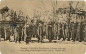 Kaunas. Valstybės Prezidentas lydimas aukštųjų karo vadų sveikina įgulos dalis 1920 m. Vasario 16 d.