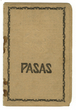Jono Baltušio paso, išduoto 1920 m., viršelis.