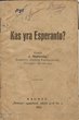 Knygelė „Kas yra Esperanto?“