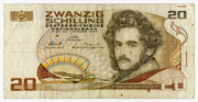 20 Austrijos šilingų banknotas