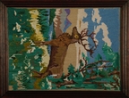 Siuvinėtas paveikslas „Elnias pievoje"