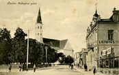 Atvirlaiškis. „Šiauliai, Bažnyčios gatvė“, Viktorijai Juodenukienei nuo Juozo Juodenukio