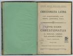 Latynų kalbos chrestomatija su skaitymais, vokabularium, gramatika ir žodynu.