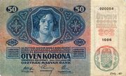 Valstybinis banknotas. 50 kronų