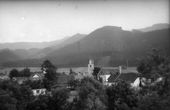 Prano Gudyno kelionių nuotrauka: gamtovaizdžio, bažnyčios ir gyvenamųjų namų fragmentas, Austrija
