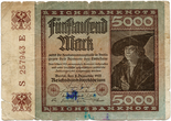 Reichsbanknotas. 5000 markių