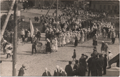 Rietavo Pavasarininkų šventės eisena į kapus. 1929 m. 1 d. rugsėjis