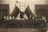 „Kultūros“ kongreso prezidiumas Kaune, universiteto aktų salėje 1927 metais