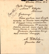 Generolo-leitenanto Maksimo Katchės laiškas dailės draugijos „Mūza“ valdybai