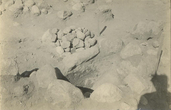 Kurmaičių pilkapių kasinėjimai 1950 m. Nenustatytos paskirties akmenų vainikas